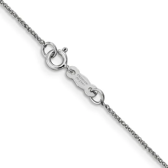 Cadena de Oro Blanco de 14K de 22 pulgadas con Cierre de Anilla y Ropa de 0.70 mm - Image 3