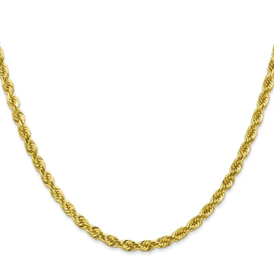 Cadena de Cuerda de 10k 4mm con Corte Diamante - Image 2