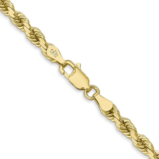 Cadena de Cuerda de 10k 4mm con Corte Diamante - Image 4