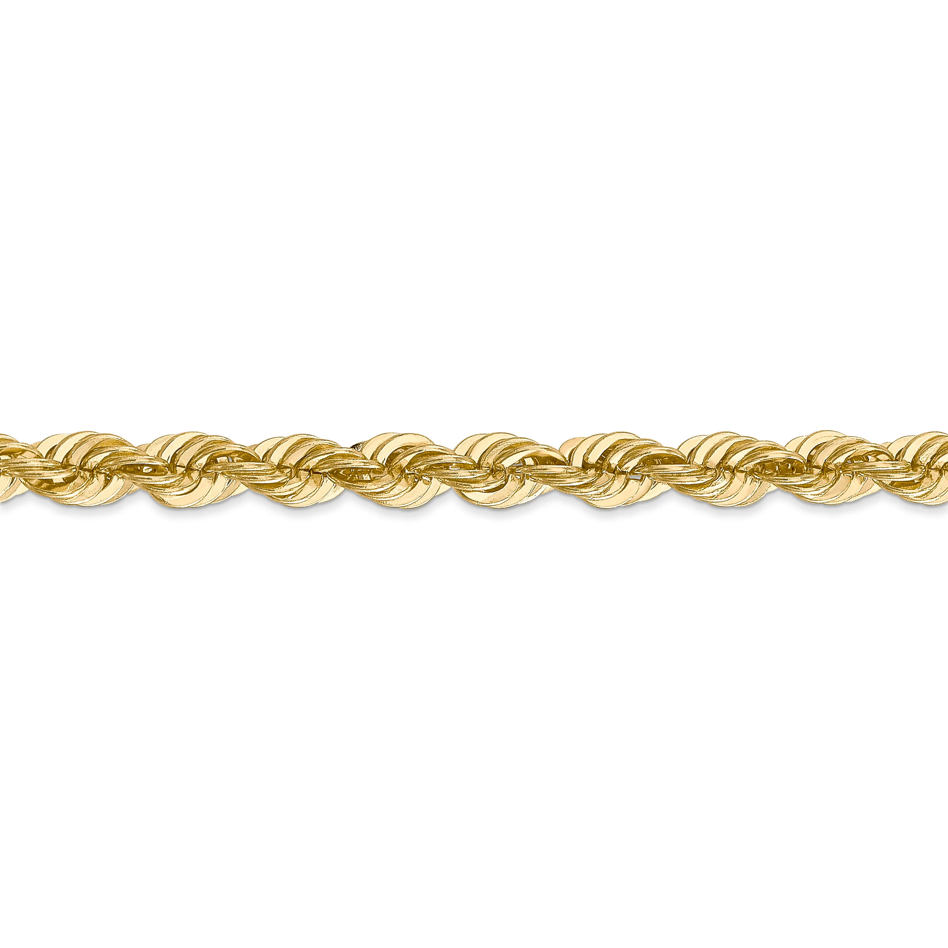 Cadena de Cuerda 14K 30 Pulgadas 6mm con Cierre Tipo Langosta - Image 2