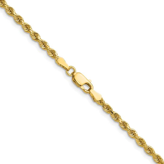 Cadena de Cuerda de 14K de 28 Pulgadas y 2.75mm con Cierre de Langosta - Image 4