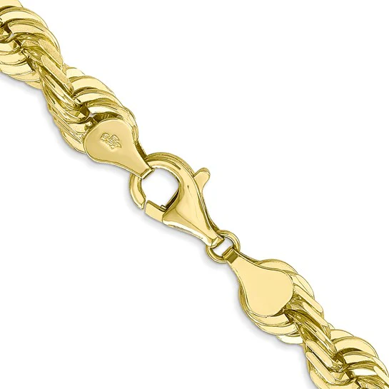 Cadena de Oro Amarillo de 10K, 7mm, Corte Diamante - Image 4