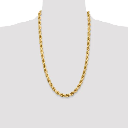 Cadena de Oro Amarillo de 10K, 7mm, Corte Diamante - Image 5