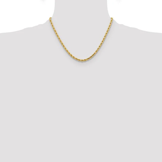Cadena de Oro Amarillo de 10K, 4.25mm, Corte Diamante, Rope - Image 4