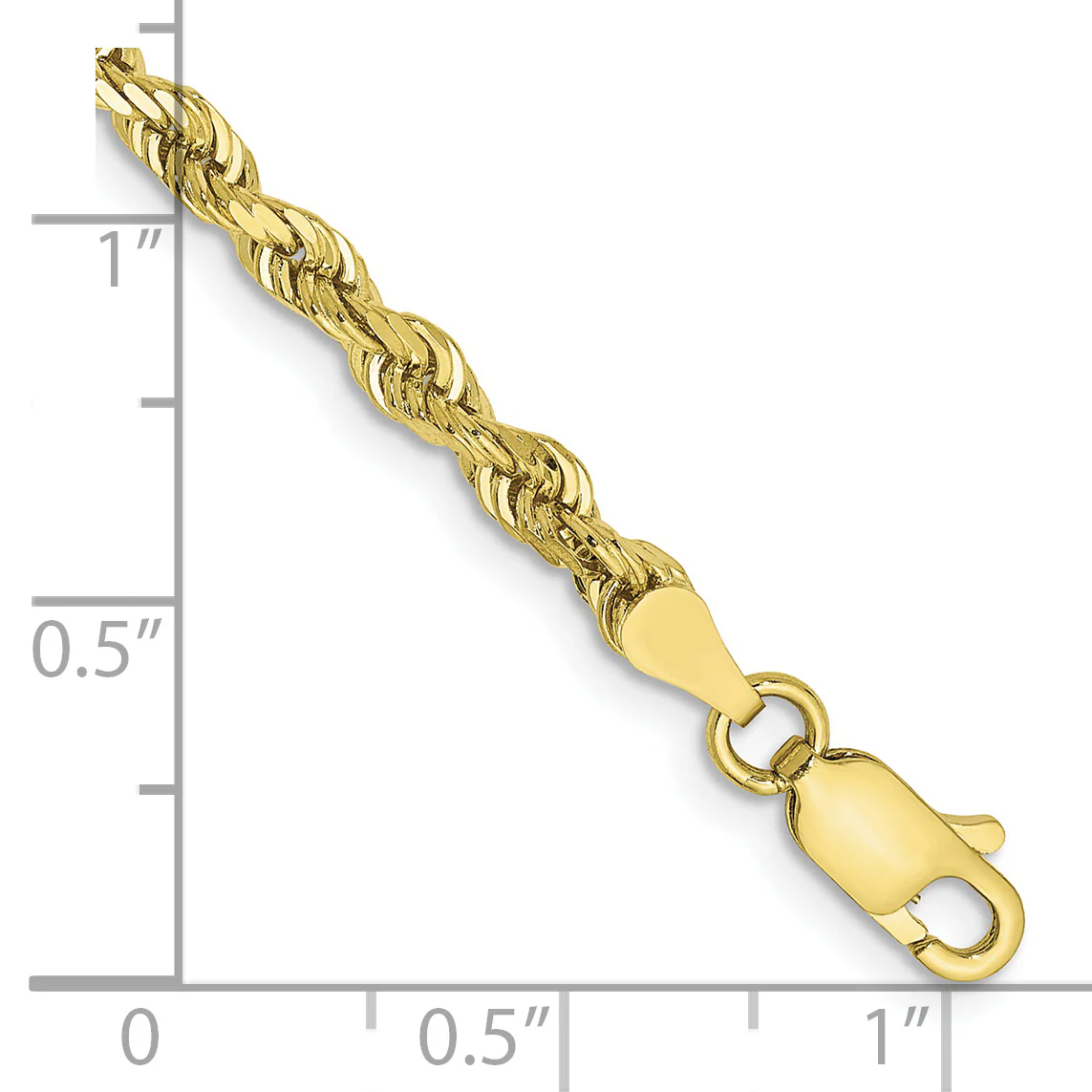 Pulsera de Oro Amarillo 10K – Corte Diamantado - Image 2