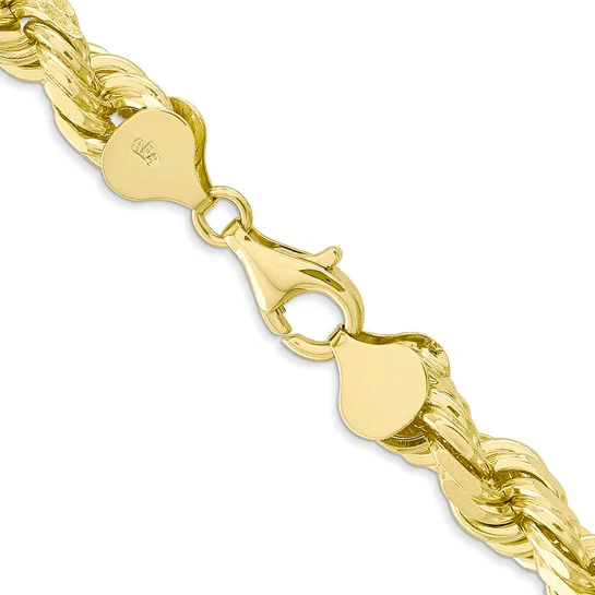 Cadena Trenzada Cortada Diamante de 8mm en Oro de 10k - Image 4