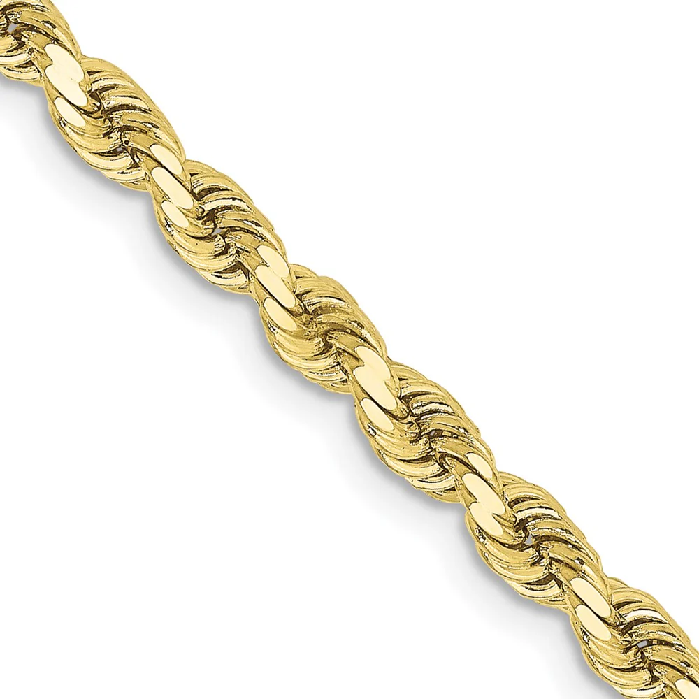 Cadena de Cuerda de 10k con Corte Diamante de 3.25mm - Image 2