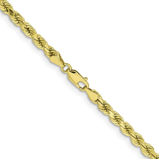 Cadena de Cuerda de Oro Amarillo de 10K – 26 Pulgadas, 4.25 mm con Cierre Langosta - Image 3