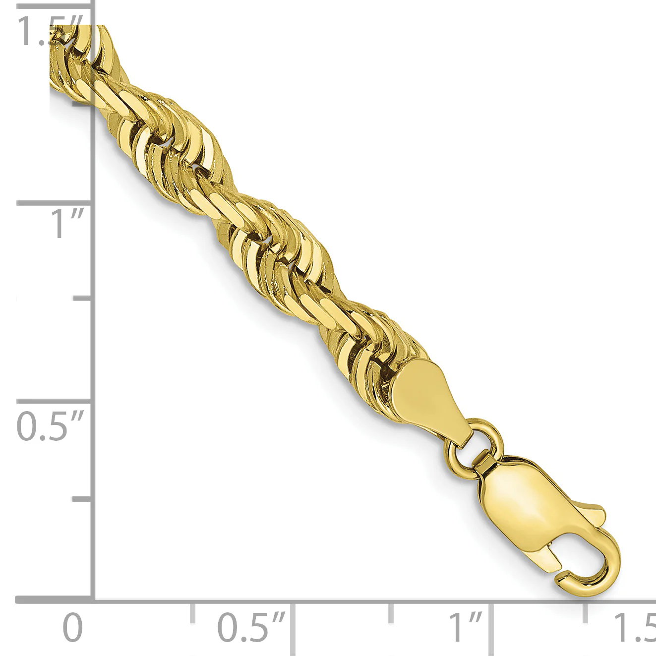 Pulsera de Cuerda Cuádruple con Corte Diamantado de 10K, 8 Pulgadas, 5 mm - Image 2