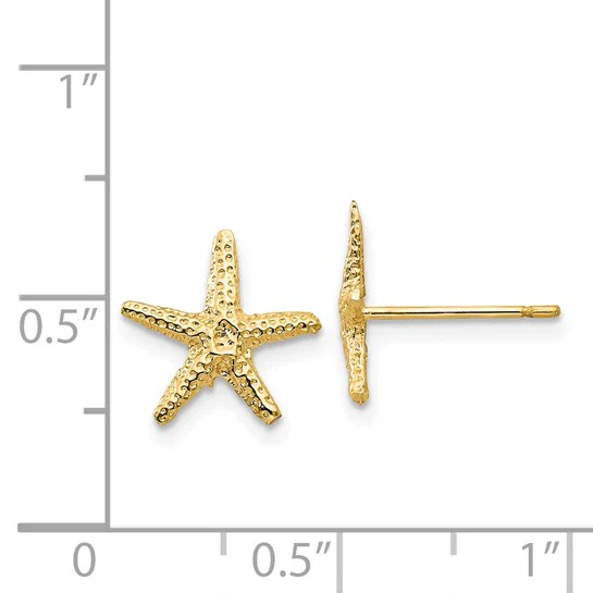 Pendientes de Estrella de Mar en Oro de 14k - Image 3