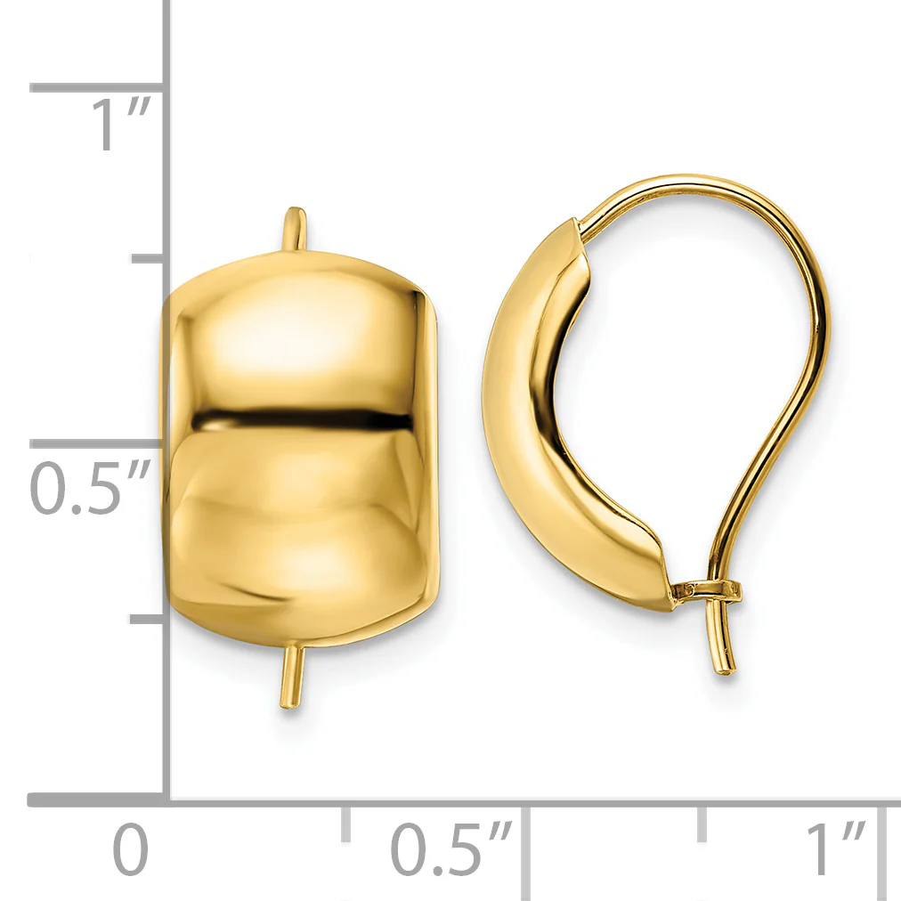 Pendientes Pulidos de 14K - Image 3