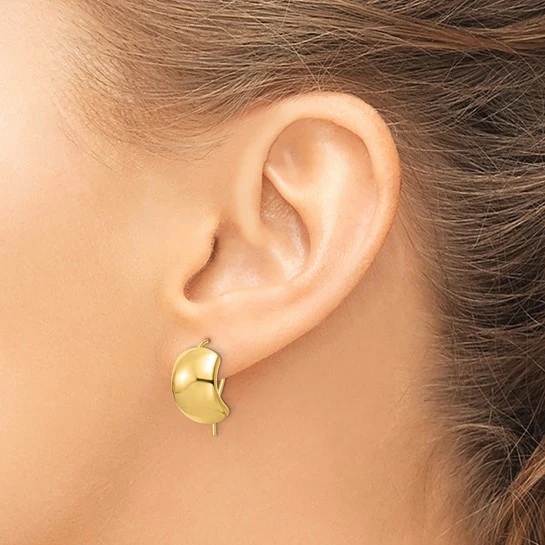 Pendientes Pulidos de 14K - Image 4