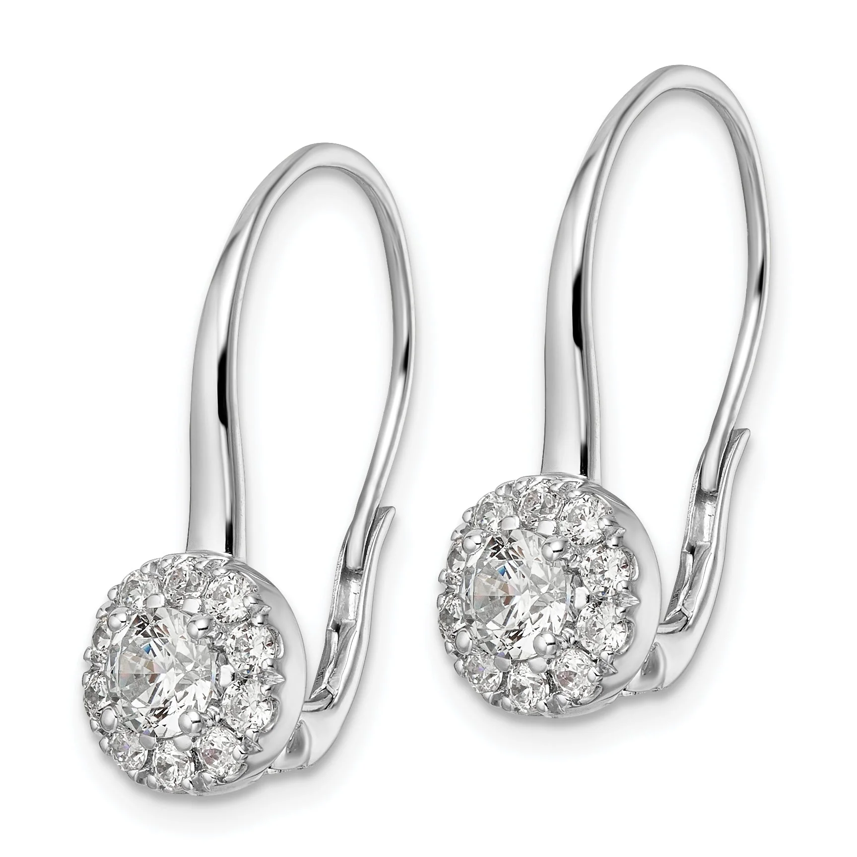 Aretes Colgantes con Cierre de Palanca en Oro de 14k y Diamantes de Laboratorio - Image 10