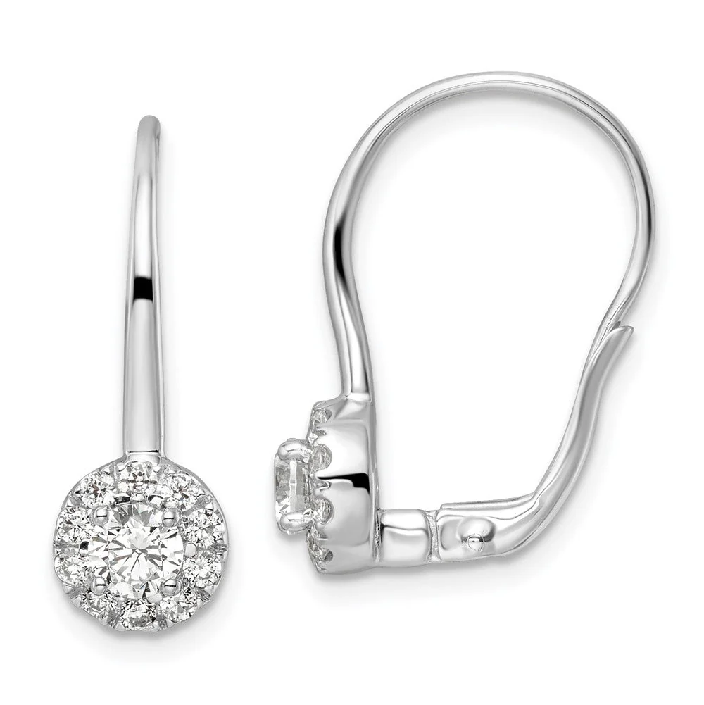 Aretes Colgantes con Cierre de Palanca en Oro de 14k y Diamantes de Laboratorio - Image 12
