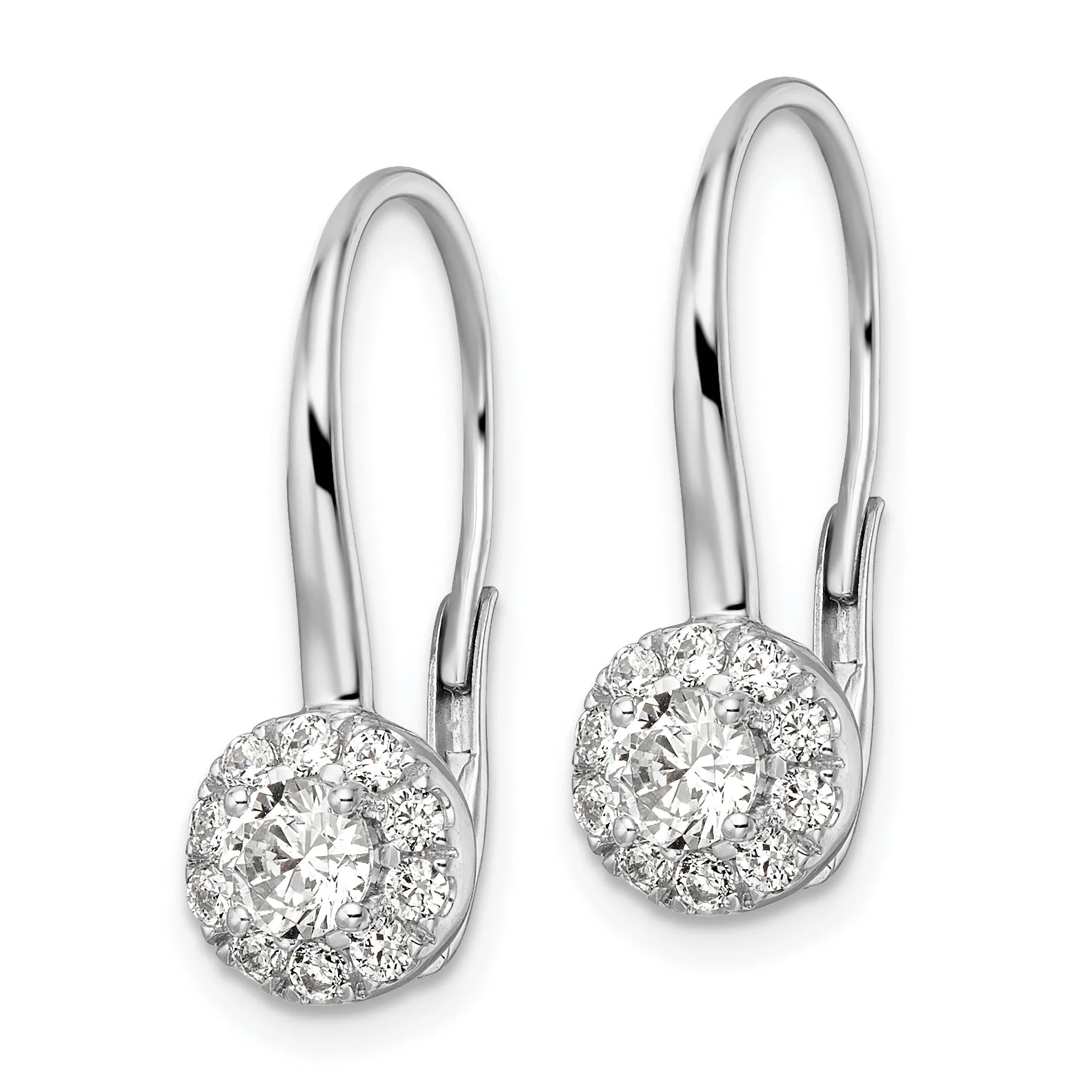 Aretes Colgantes con Cierre de Palanca en Oro de 14k y Diamantes de Laboratorio - Image 13