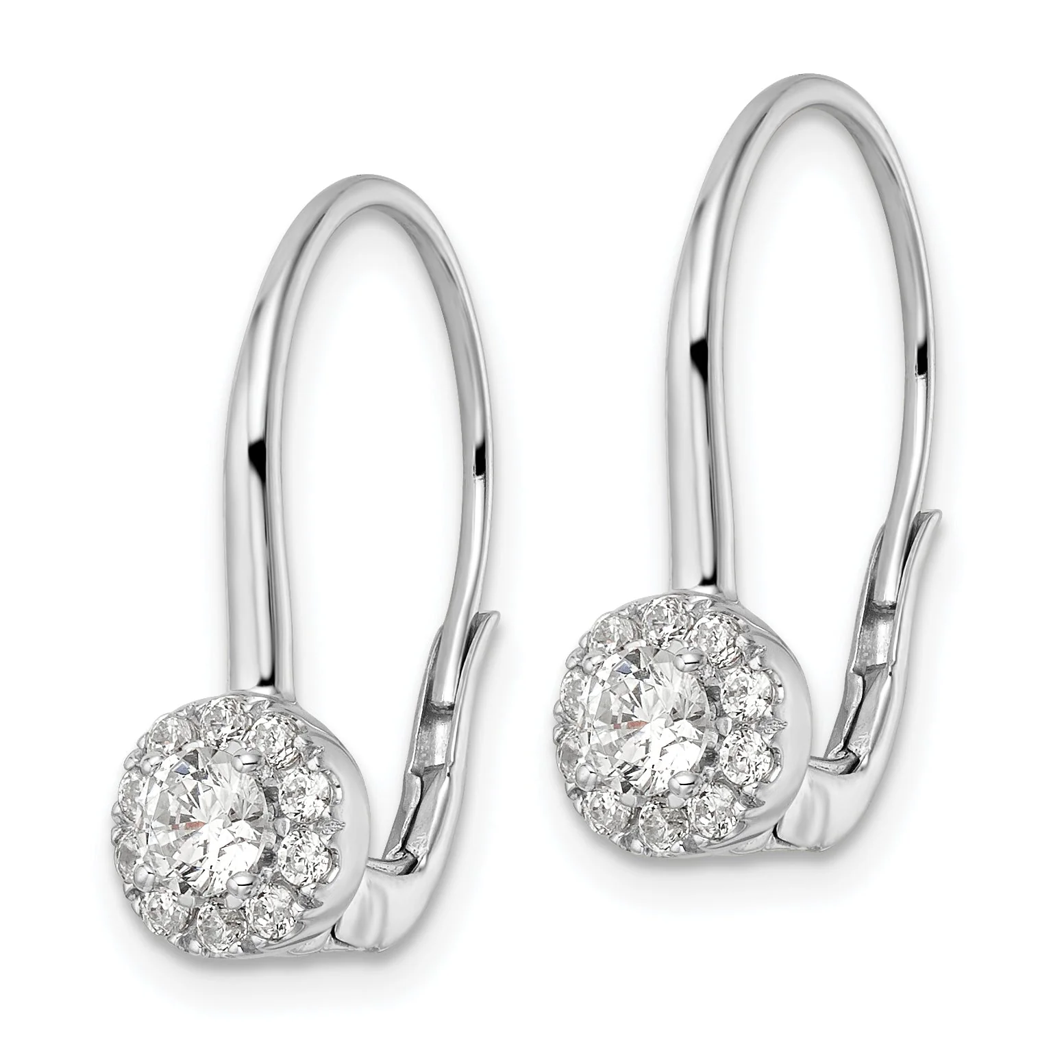 Aretes Colgantes con Cierre de Palanca en Oro de 14k y Diamantes de Laboratorio - Image 5