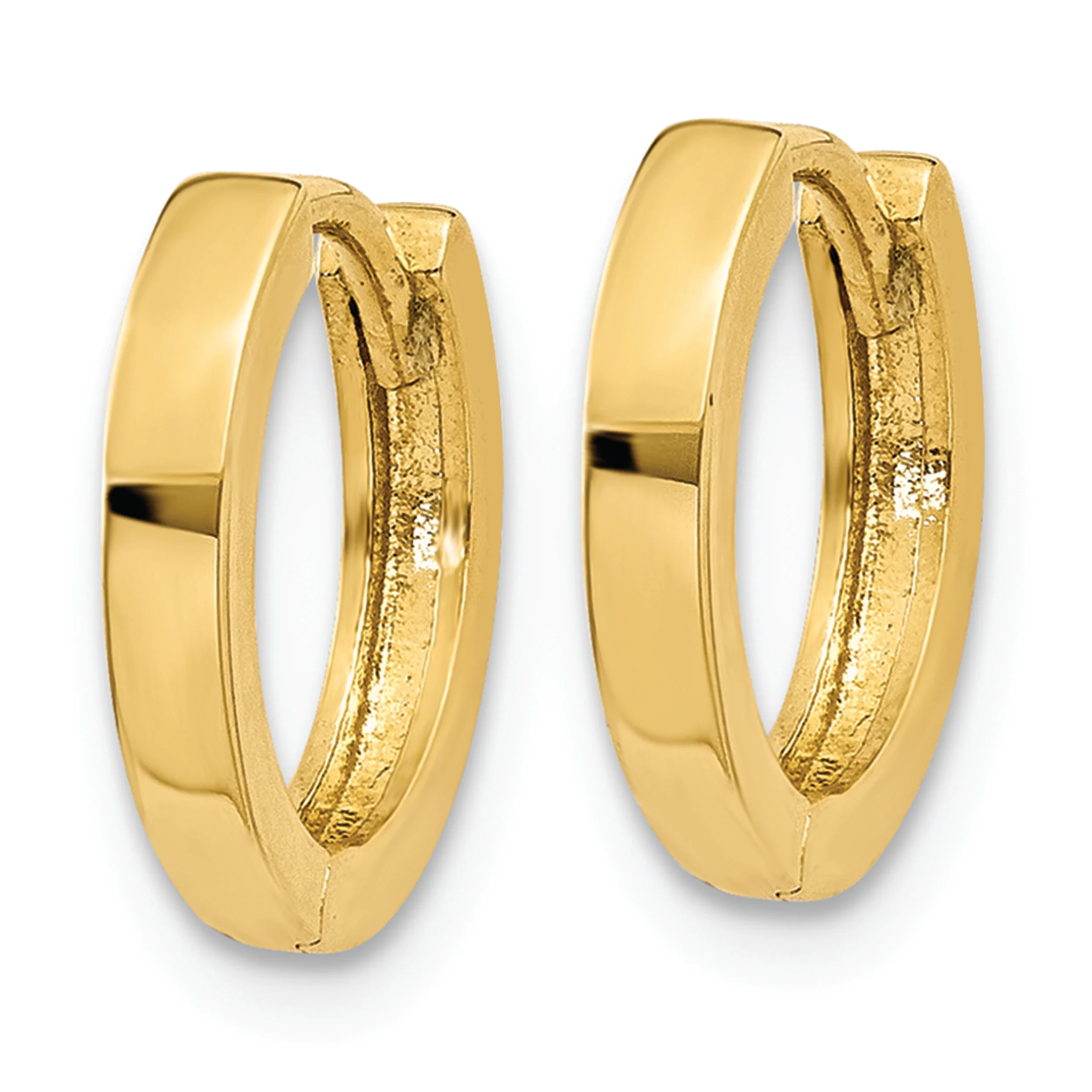 Pendientes de Aro con Bisagra en Oro Amarillo de 10k - Image 2