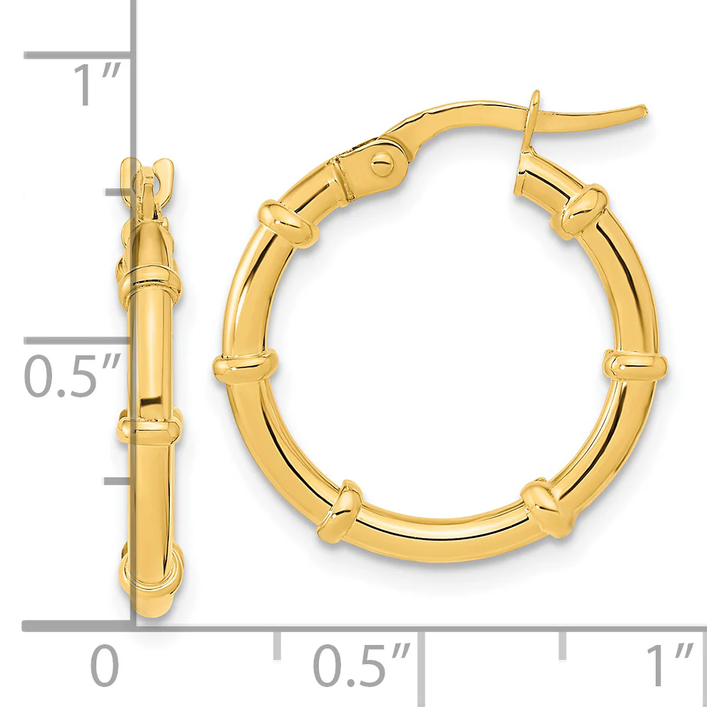 Pendientes de Aro 14K Pulidos y Elegantes - Image 2