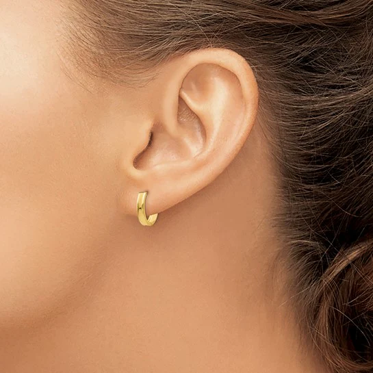 Pendientes de Aro con Bisagra en Oro Amarillo de 14k - Image 3
