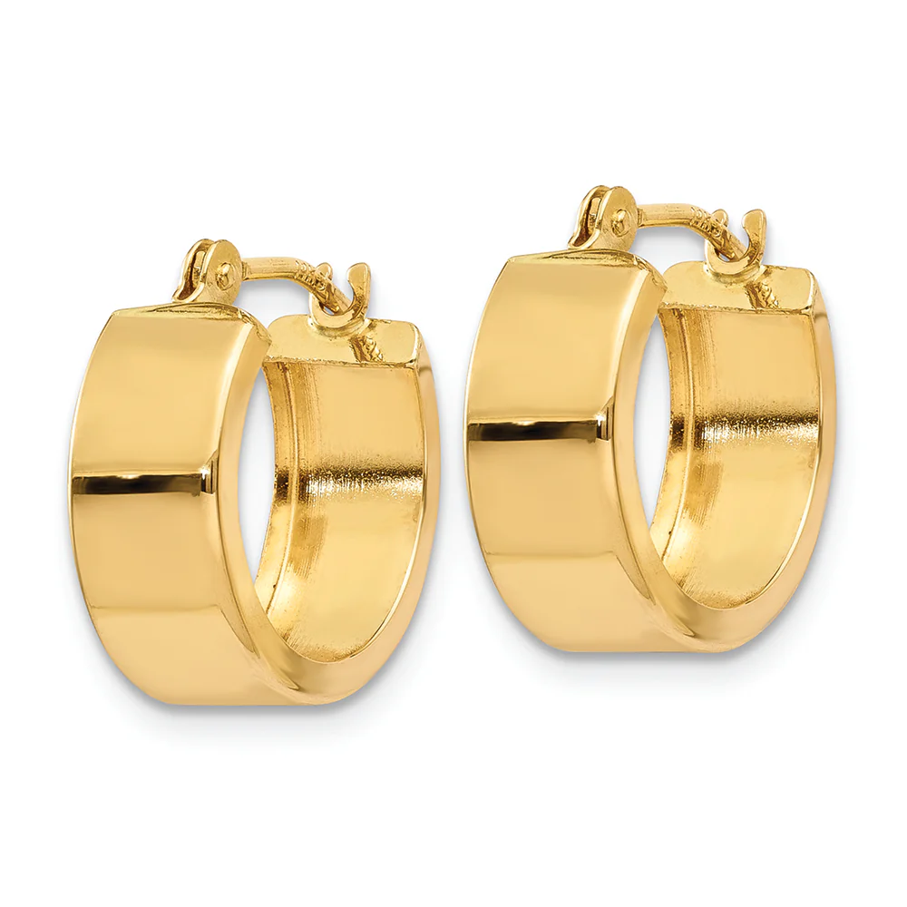 Pendientes de Aro Pulido en Oro Amarillo de 14K - Image 2