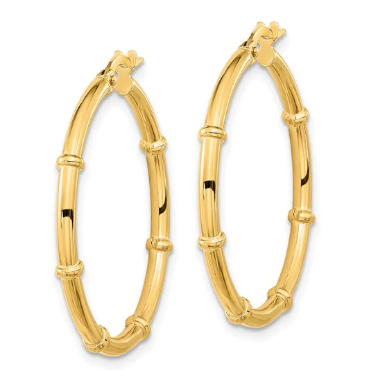 Pendientes de Aro 14K Pulidos y Elegantes - Image 3