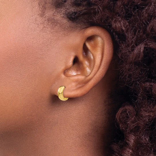 Pendientes de Aro con Bisagra en Oro Amarillo de 14k - Image 3