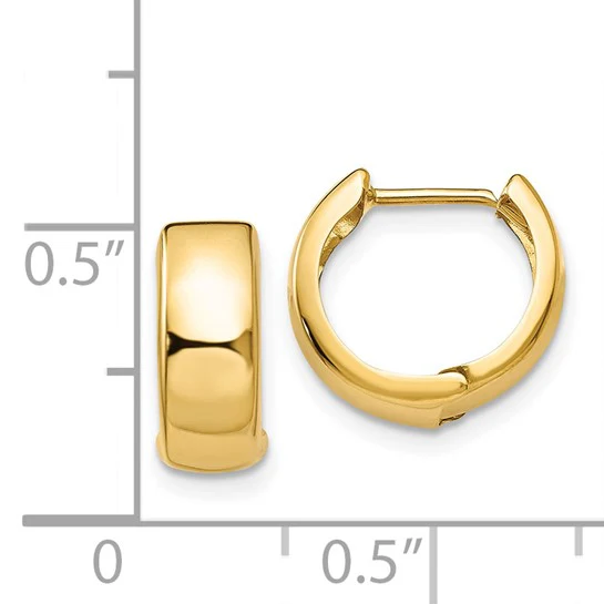 Pendientes de Aro con Bisagra en Oro Amarillo de 14k - Image 4