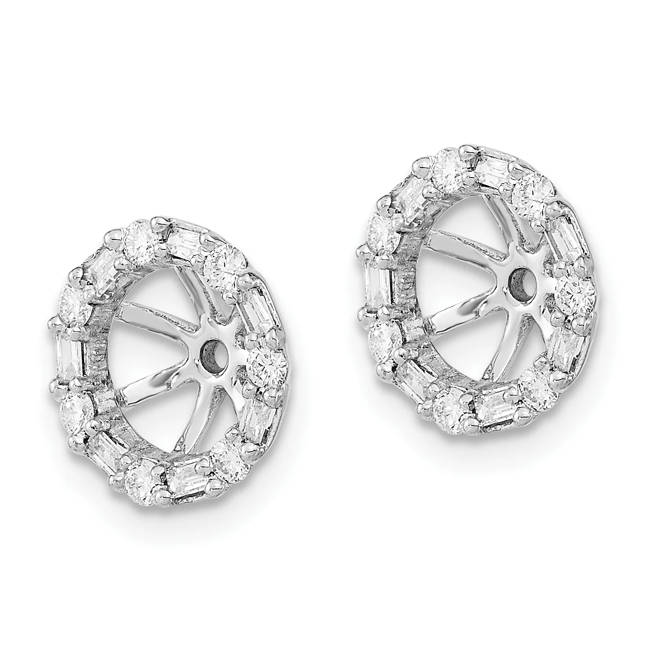 Chaquetas de Pendientes de Diamante en Oro Blanco de 14k - Image 2