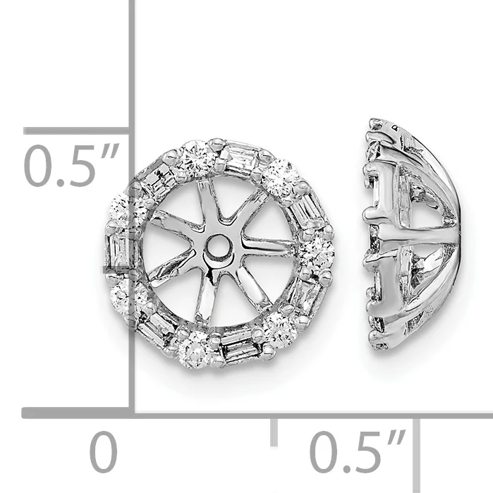 Chaquetas de Pendientes de Diamante en Oro Blanco de 14k - Image 3