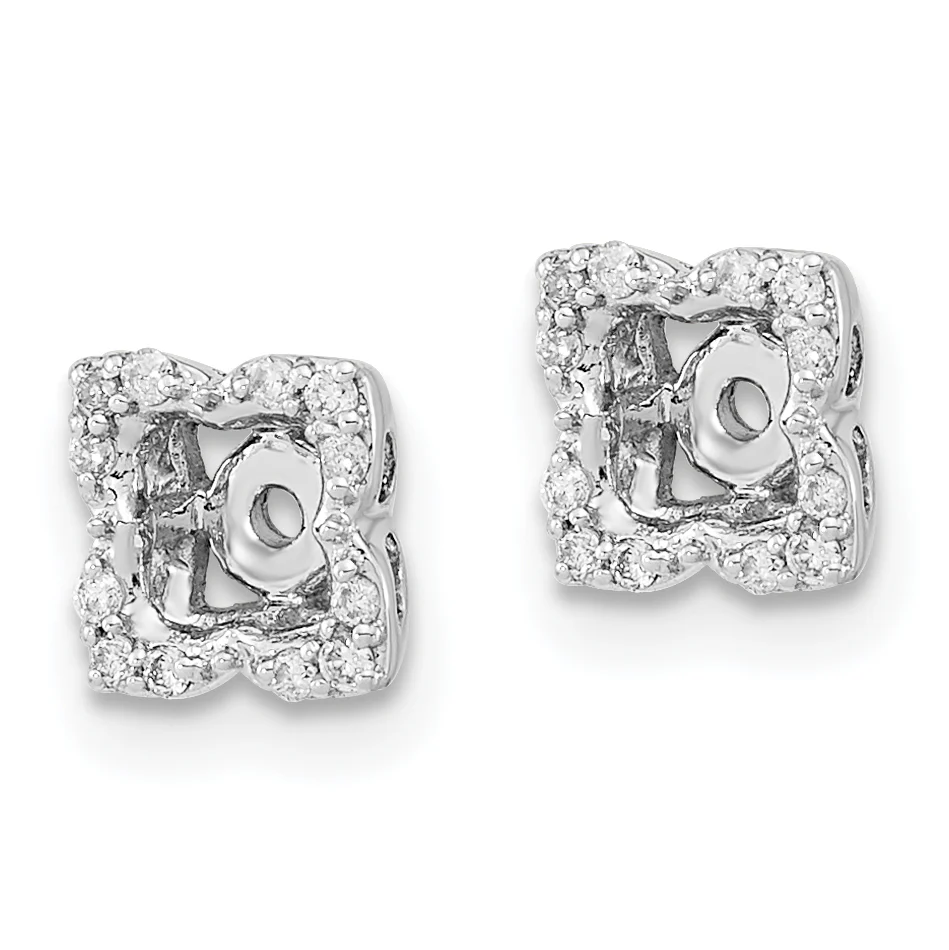 Chaquetas de Pendientes de Diamante en Oro Blanco de 14k - Image 2