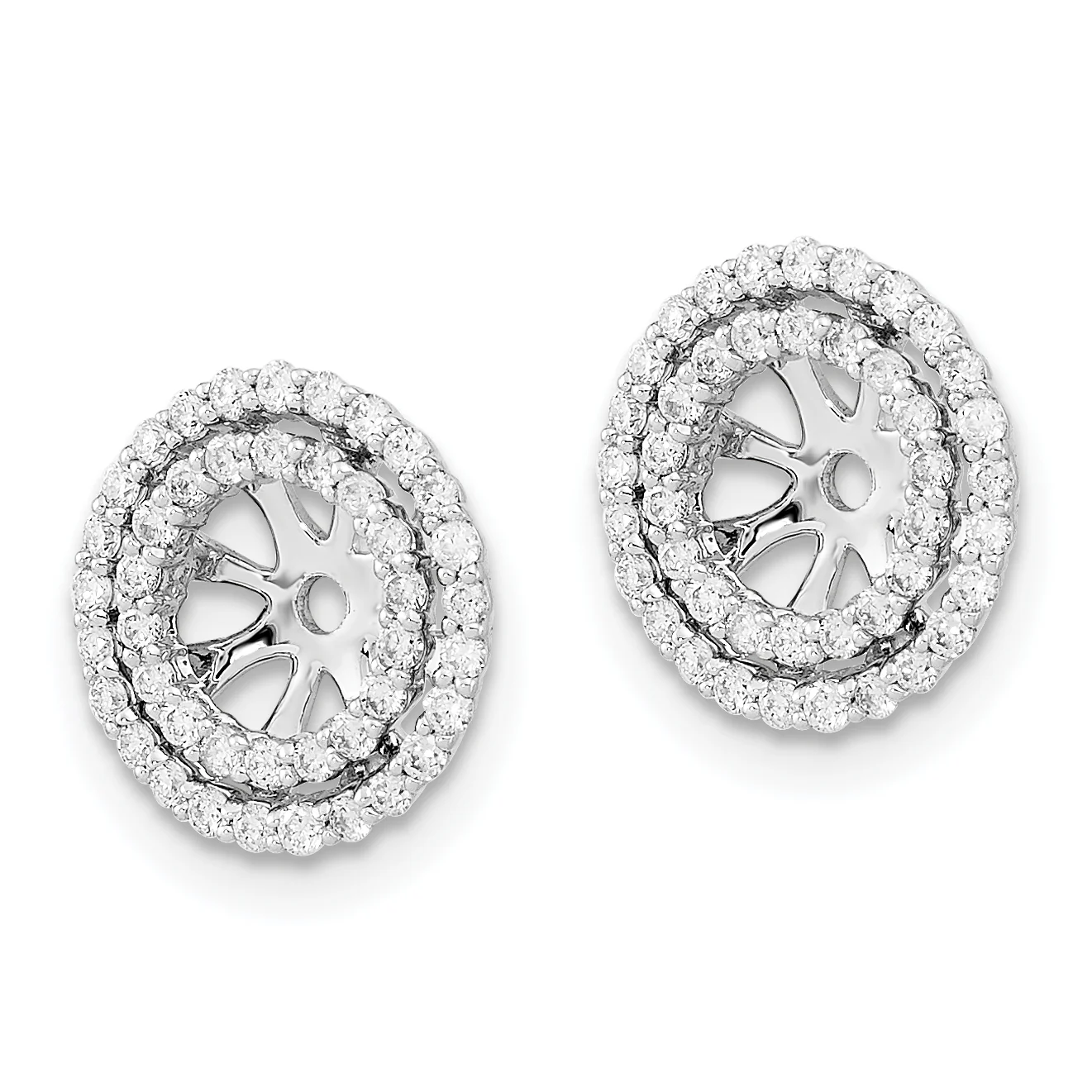 Chaquetas de Pendientes de Diamante en Oro Blanco de 14k - Image 2