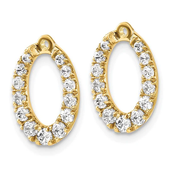 Chaquetas de Pendientes con Diamante de Crecimiento en Laboratorio de 14k (5/8 quilate) - Image 2