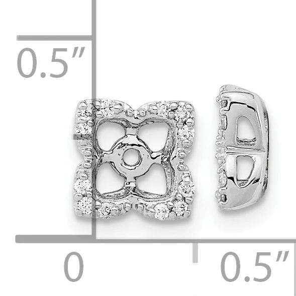 Chaquetas de Pendientes de Diamante en Oro Blanco de 14k - Image 3