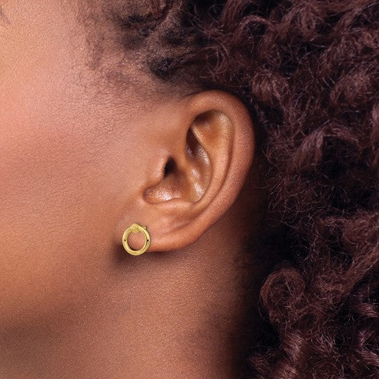 Pendientes de Círculo en Oro Amarillo de 14k - Image 4