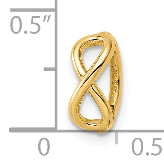 Anillo de Cartílago con Símbolo de Infinito en Oro Amarillo de 14k (16 Gauge) - Image 3