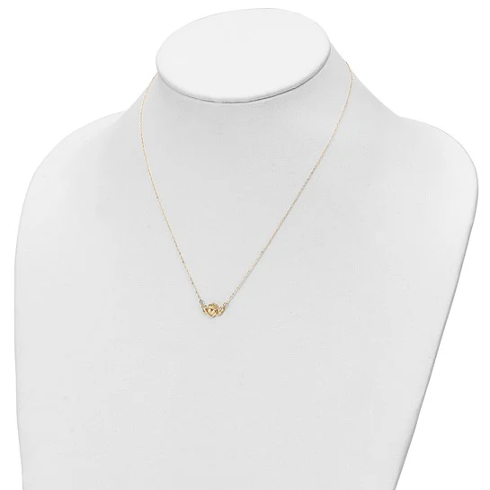 Collar Claddagh Pulido de 14K - Image 4