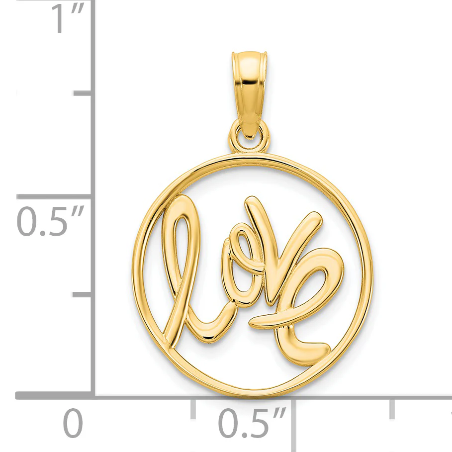 Dije Love en Oro de 14k - Image 3