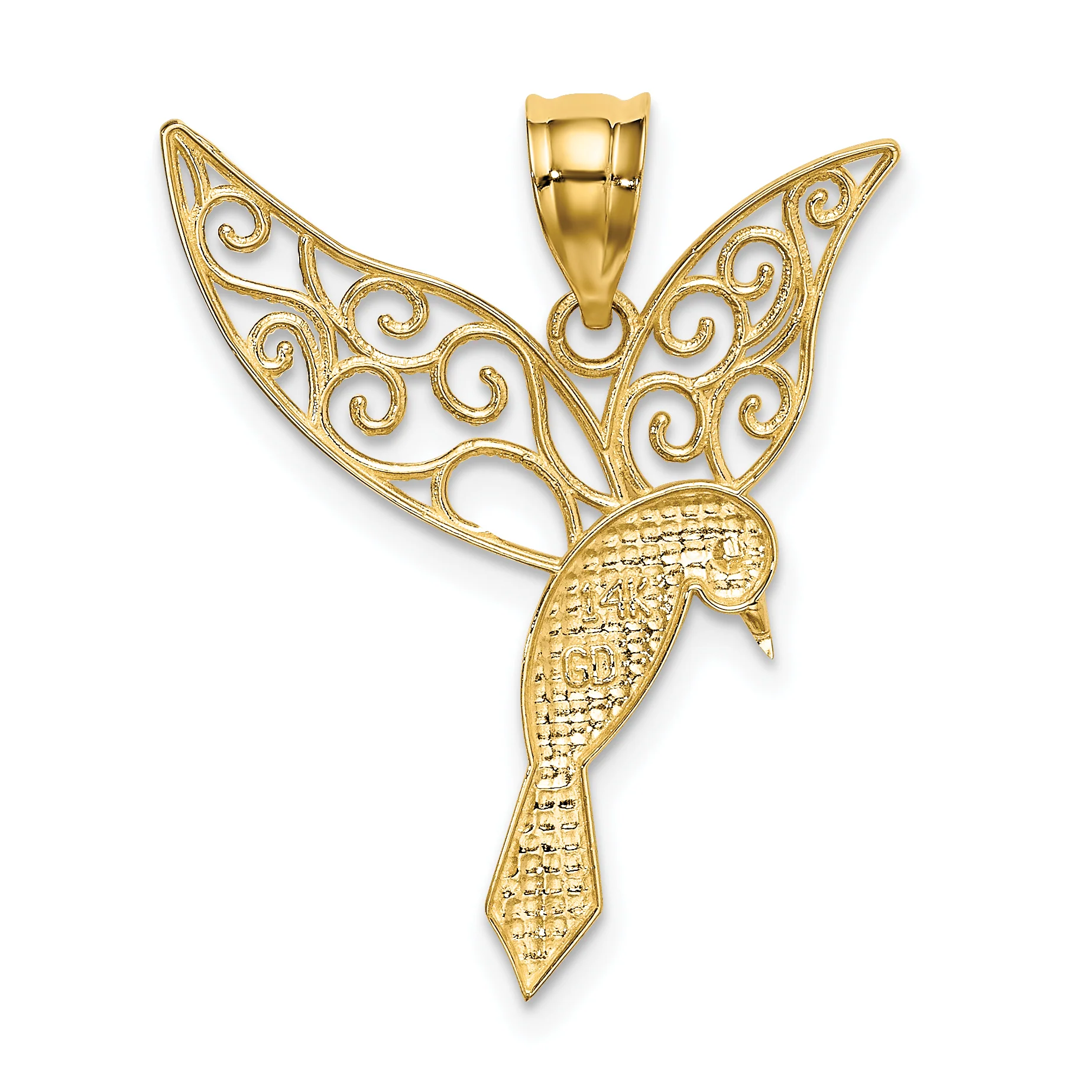 Péndulo Pulido de Colibrí de 14k - Image 3