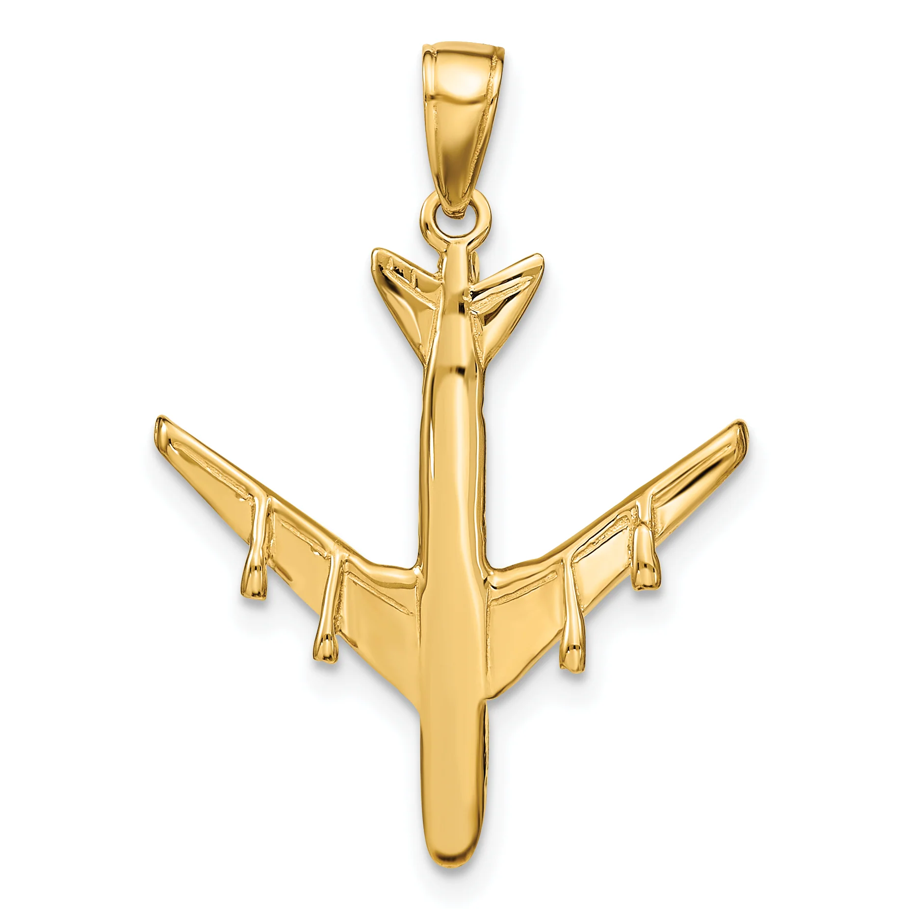 Colgante 3D de Avión a Chorro en Oro Amarillo de 14K - Image 3