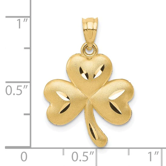 Colgante de Trébol en Oro Amarillo de 14K - Image 4