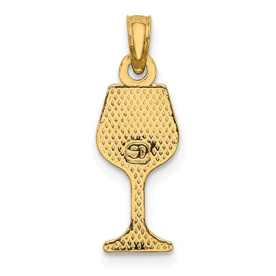 Dije Copa de Vino en Oro Amarillo de 10K - Image 4