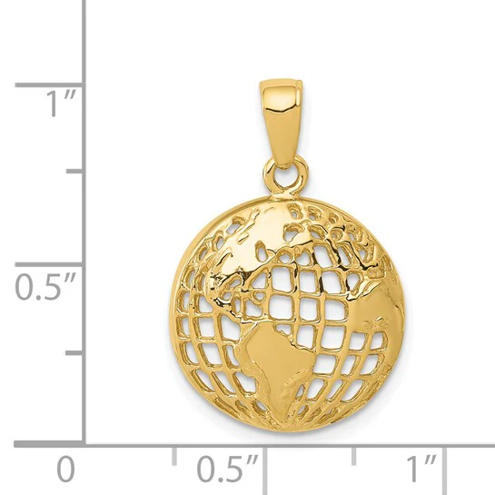 Dije Globo Pulido de 14K - Image 4