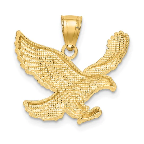 Colgante Águila Cortado a Diamante en Oro de 10k - Image 4