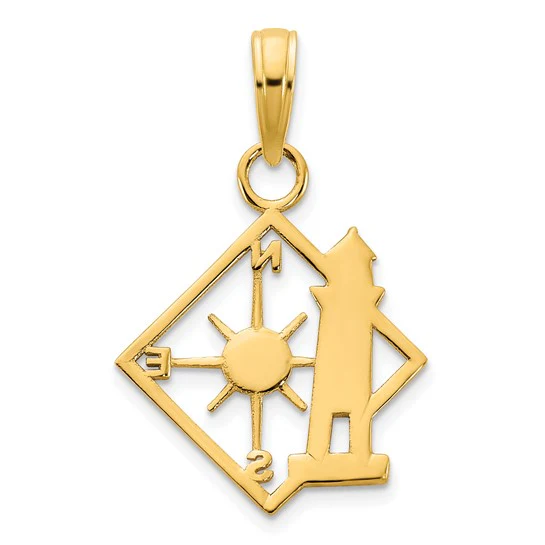 Colgante Faro y Brújula en Oro Amarillo de 14K - Image 4