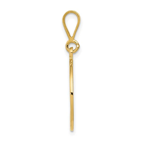 Dije de Símbolo Masónico en Oro Amarillo de 10K (Pulido y Texturizado) - Image 3