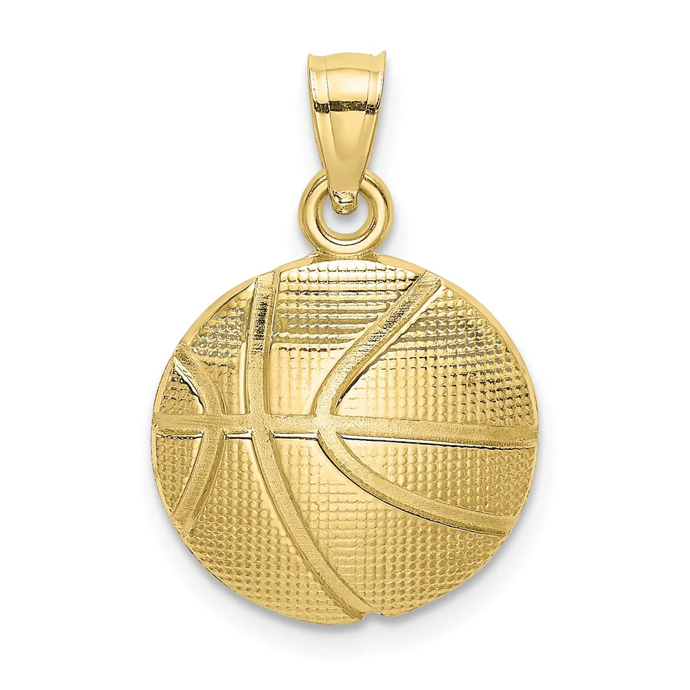 Dije de Baloncesto Texturizado en Oro de 10k
