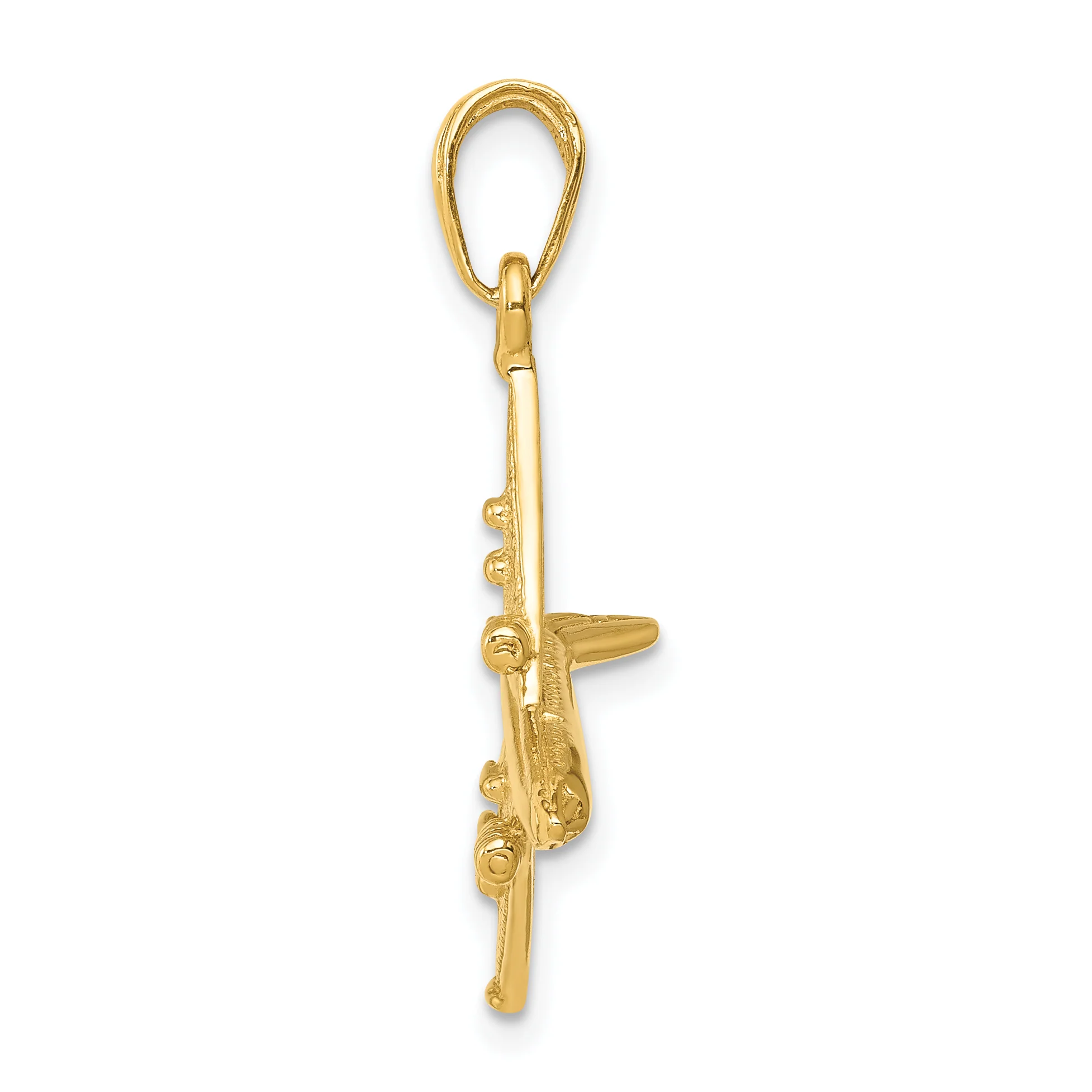 Colgante 3D de Avión a Chorro en Oro Amarillo de 14K - Image 2