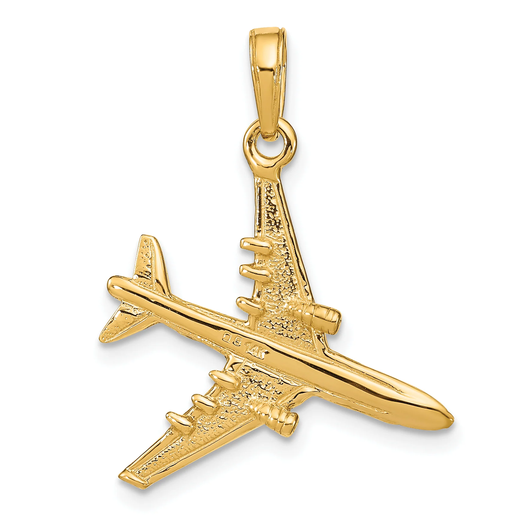 Colgante 3D de Avión a Chorro en Oro Amarillo de 14K - Image 3