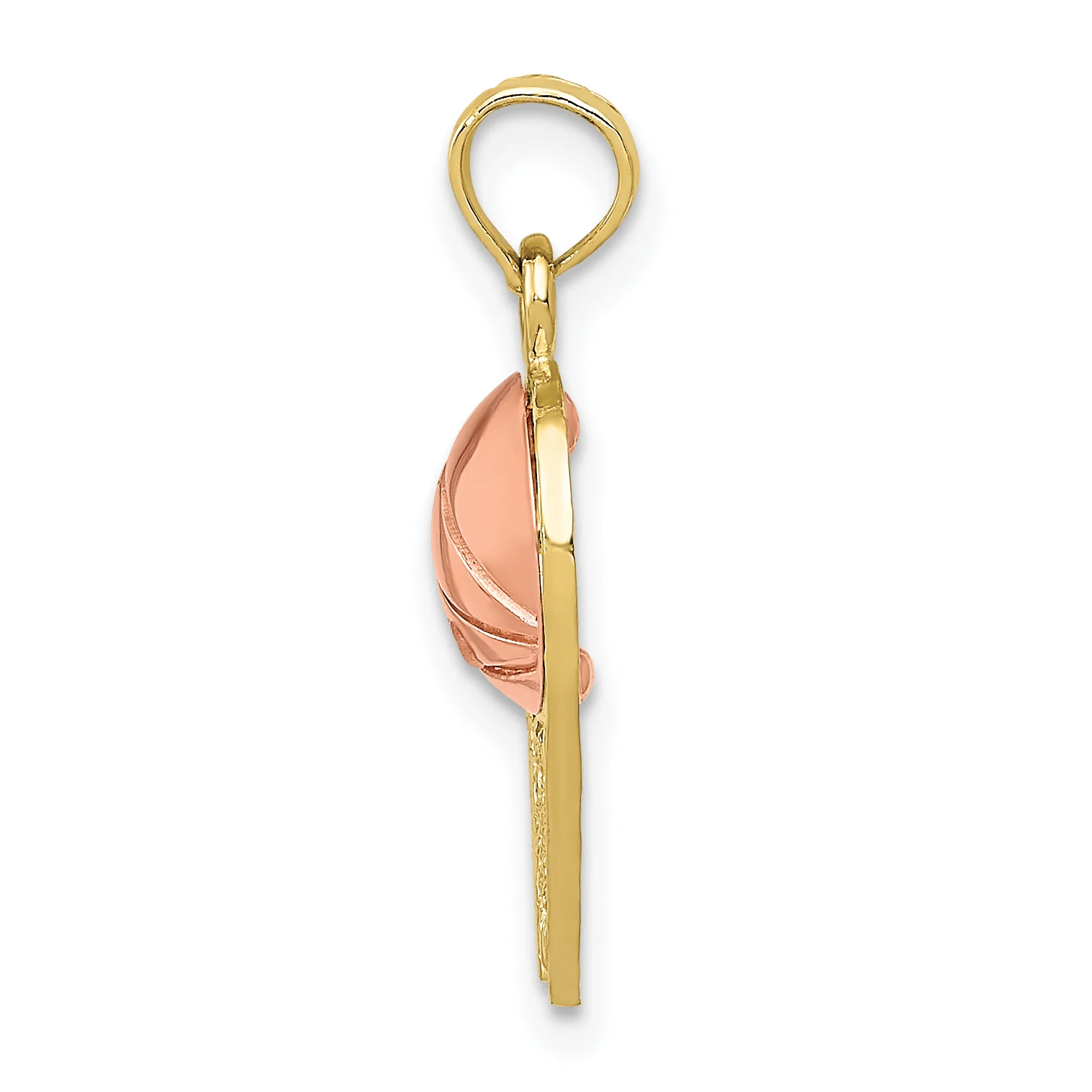 Colgante de Aro de Baloncesto con Pelota en Oro Bicolor de 10K - Image 2