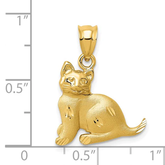 Colgante de Gato en Oro Amarillo de 14K - Image 4